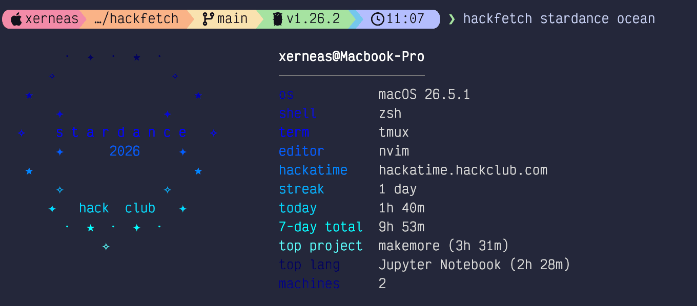 hackfetch ocean theme